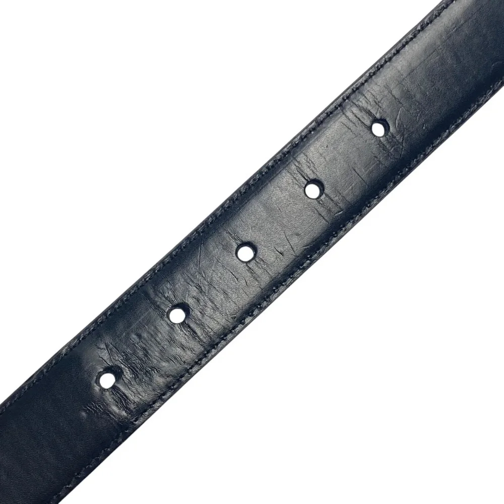 IKE BEHAR Leather Reversible Belt Textured Dressy in Black Size 36